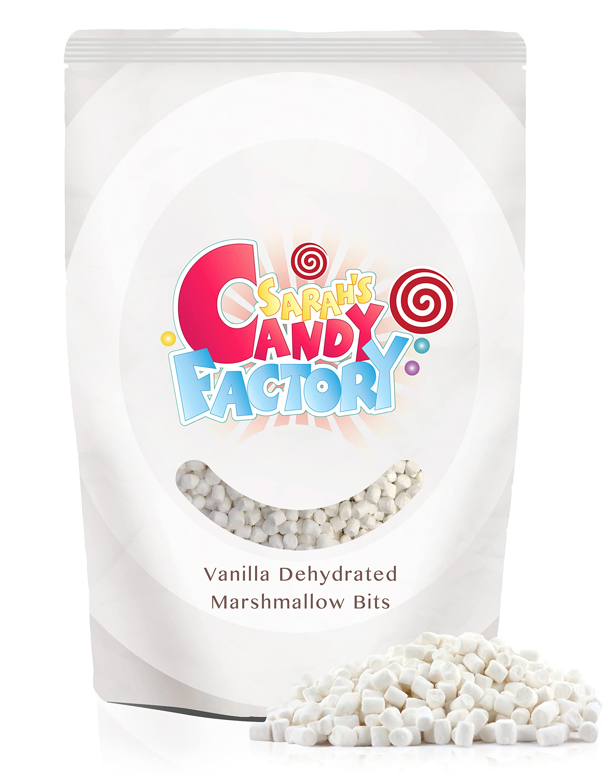 Vanilla Mini Dehydrated Marshmallow Bits (1lb) - Sarah's Candy Factory 2 lbs