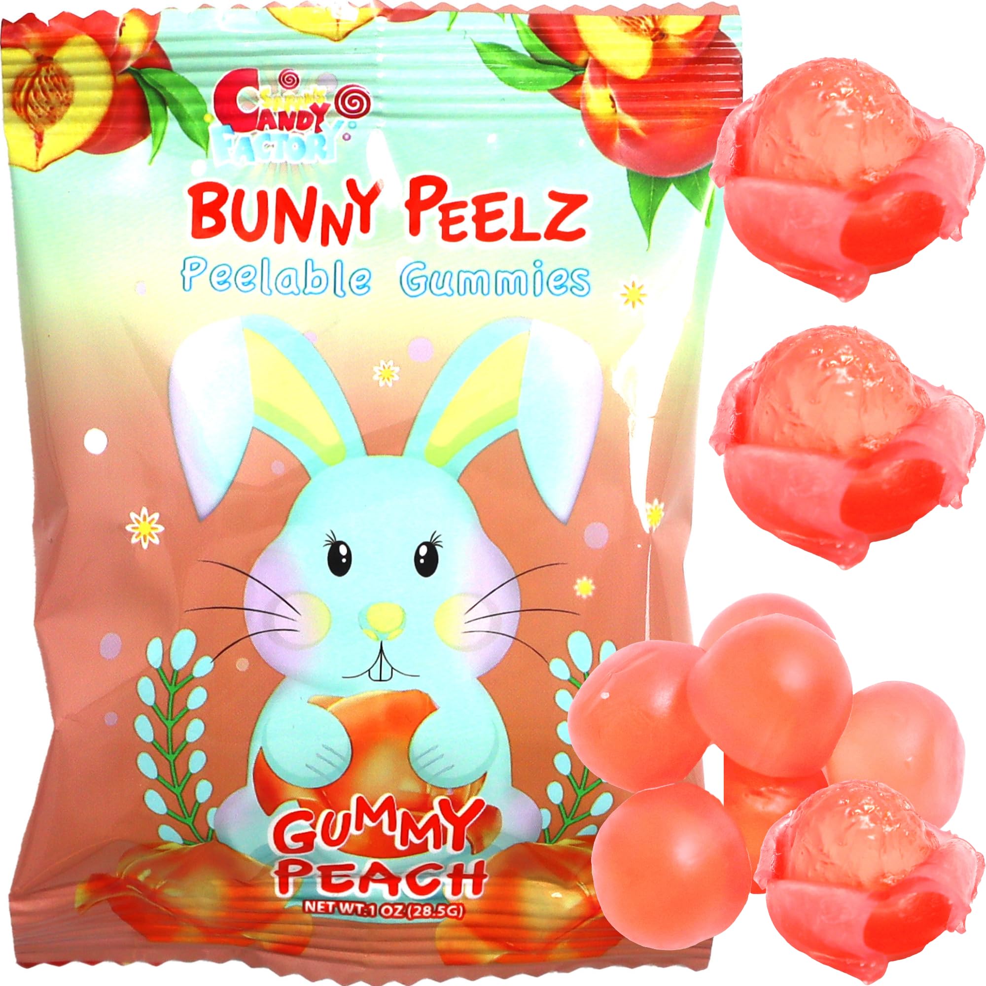 Peelable Peach Gummies - Sarah's Candy Factory 8 Pack
