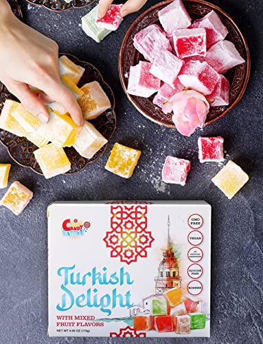 Sarah's Candy Factory Turkish Delight with Assorted Fruit Flavors (4.05 oz)