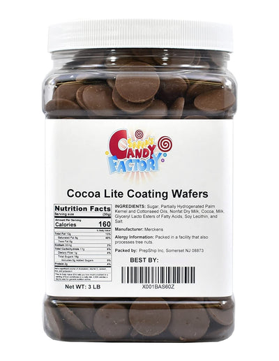 Coating Melting Wafers Milk Chocolate Cocoa in Jar, 3 Lbs